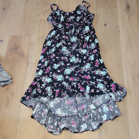Torrid Black Floral High Low Dress Plus Size 1x - Picture 1 of 5